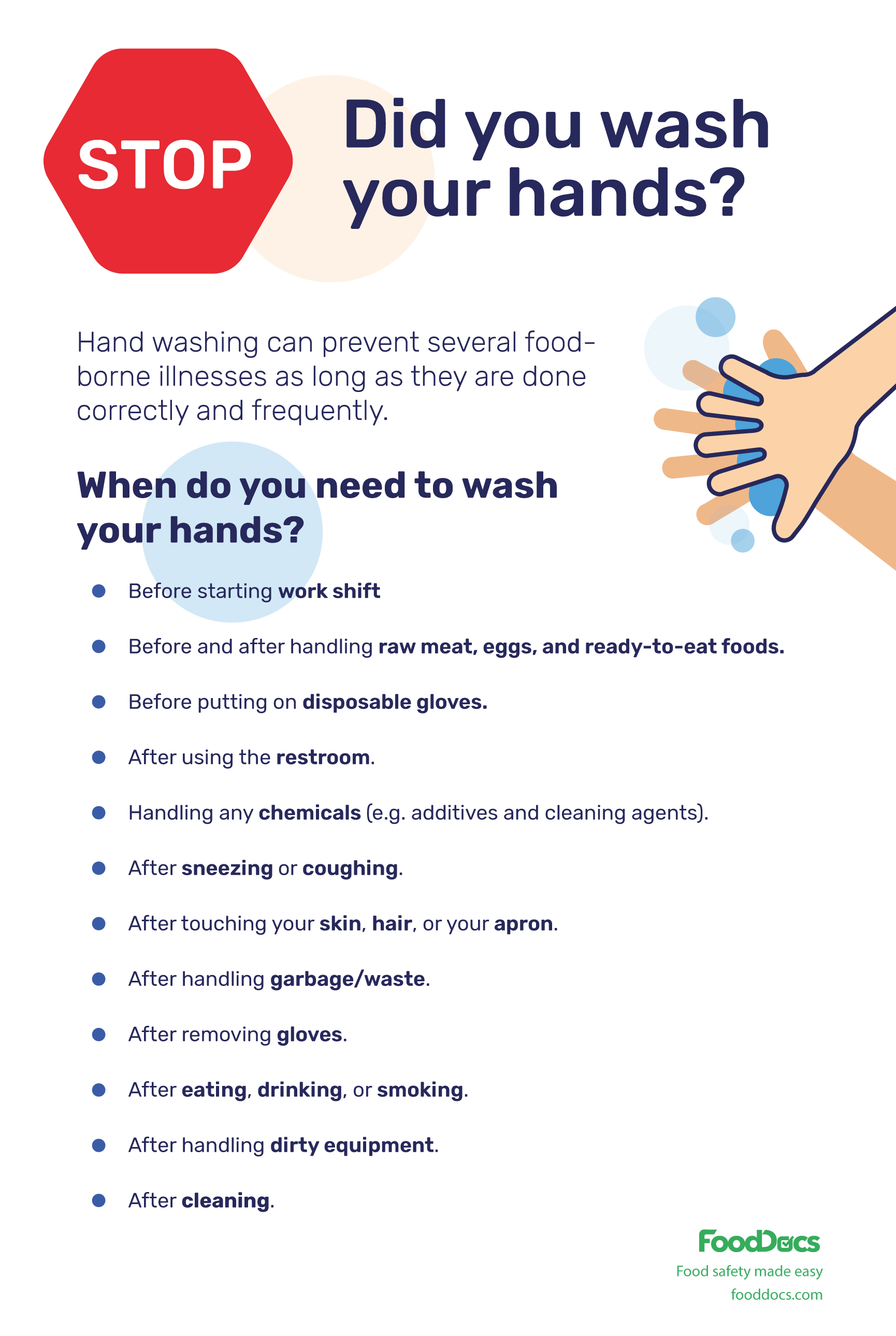 Where Can A Food Worker Wash Her Hands?